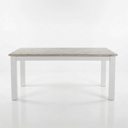 Table à manger blanche en bois massif 180 cm - Sea side