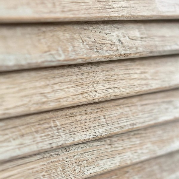 Tête de lit en bois blanc et persiennes 160 cm - Sea side