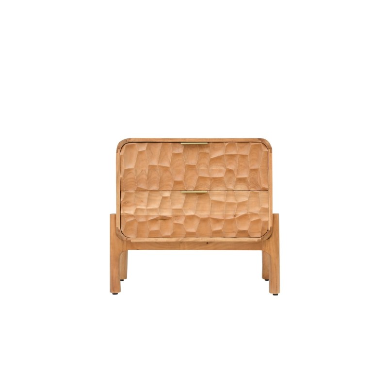 Table de chevet moderne en bois massif d'acacia - Naoki