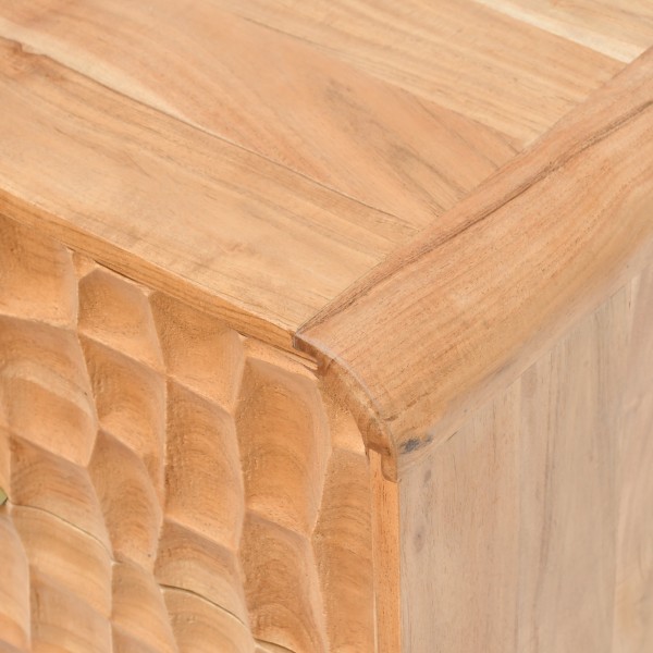 Table de chevet moderne en bois massif d'acacia - Naoki