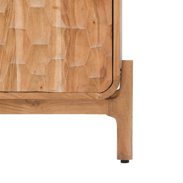 Meuble TV design en bois massif d'acacia - Naoki