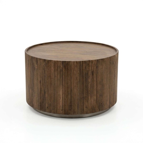 Table basse ronde en bois massif - Sepia