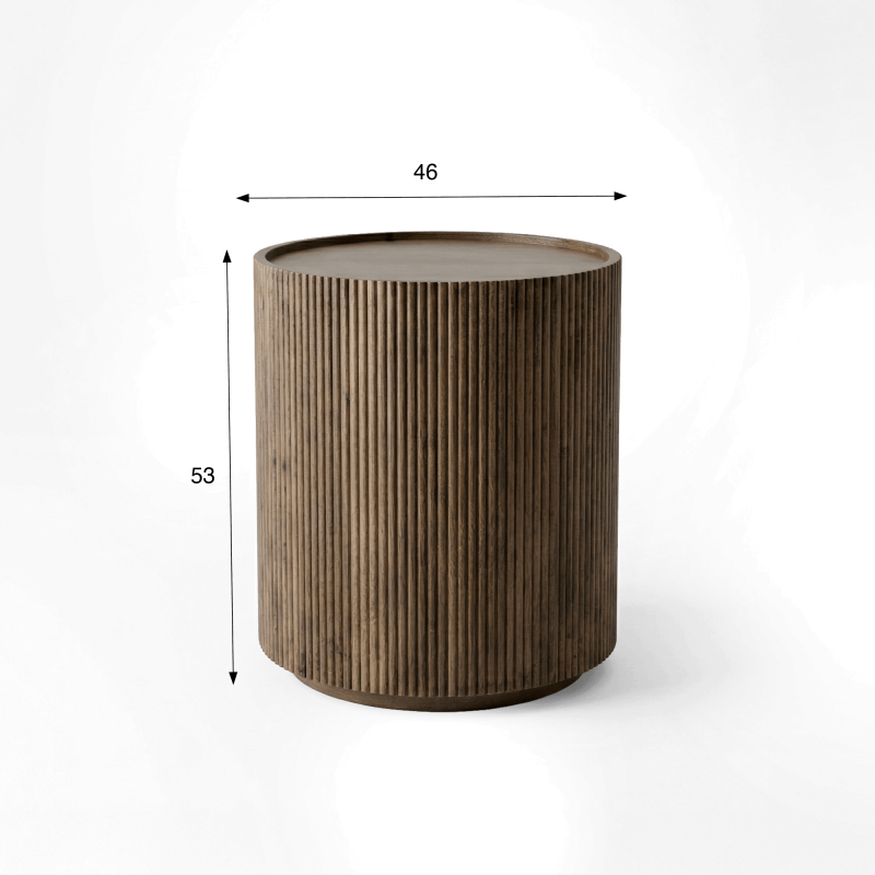 Table d'appoint ronde en bois massif - Sepia