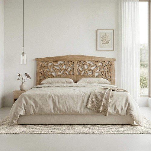 Tête de lit en bois massif sculpté 200 cm - Galea