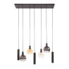 Luminaire en suspension avec abat-jour en verre et métal noir - Sfera