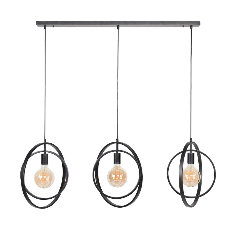 Luminaire en suspension industriel en métal noir - Altis