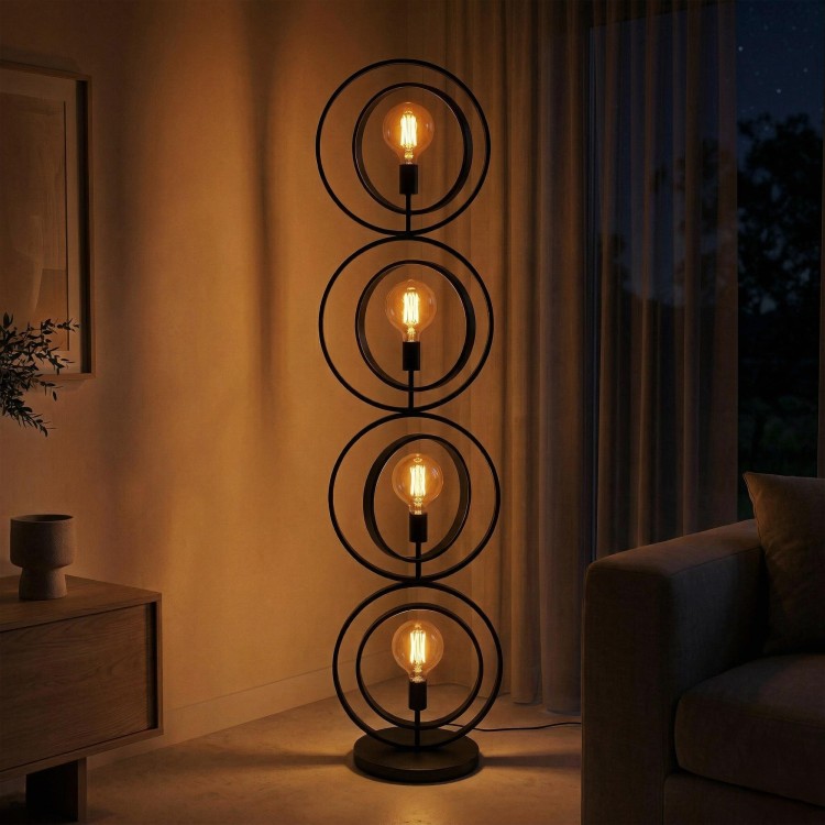 Lampadaire de salon industriel en métal - Altis