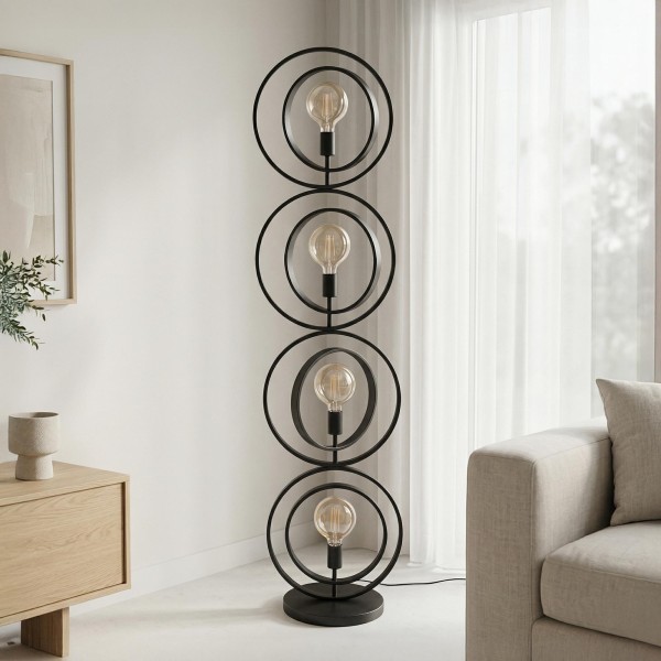 Lampadaire de salon industriel en métal - Altis