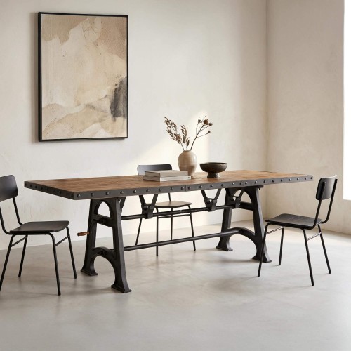 Table de salle à manger industrielle extensible