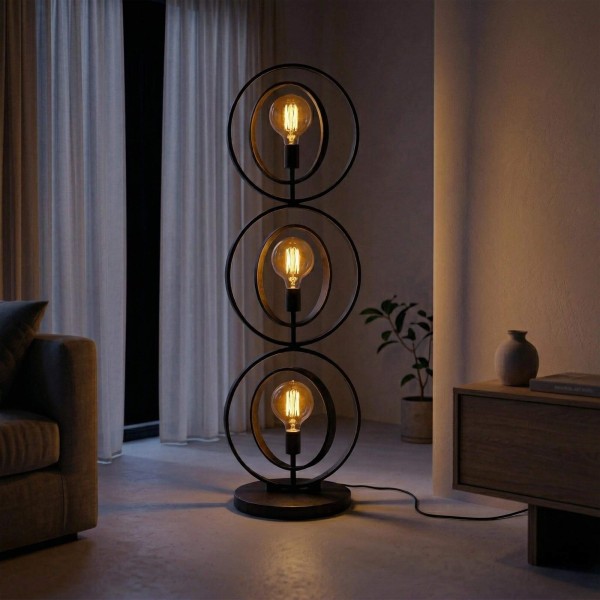 Lampadaire de salon industriel en métal - Altis