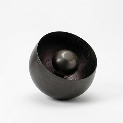 Lampe de salon à poser en métal noir et or - Grayson