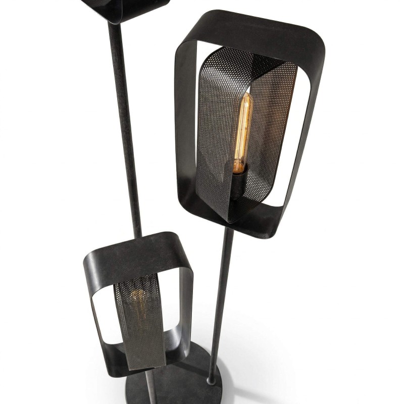 Lampadaire de salon en métal style industriel - Mesh Rotate