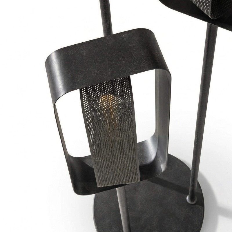 Lampadaire de salon en métal style industriel - Mesh Rotate