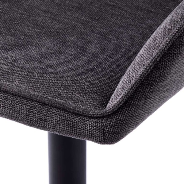 Chaise de salle à manger en tissu couleur anthracite - Nolan Stripe