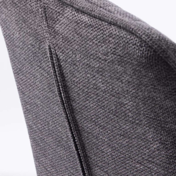 Chaise de salle à manger en tissu couleur anthracite - Nolan Stripe