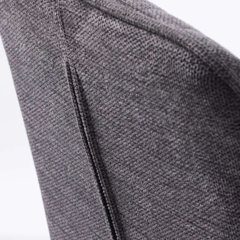 Chaise de salle à manger en tissu couleur anthracite - Nolan Stripe