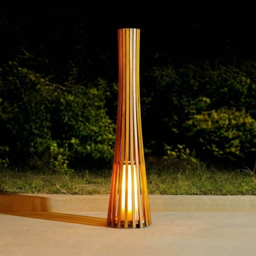 Lampe sur pied en bois de teck H120 cm - Liven