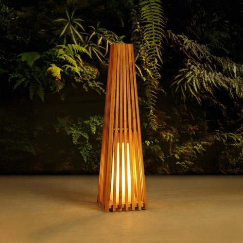Lampe sur pied en bois de teck H100 cm - Taro