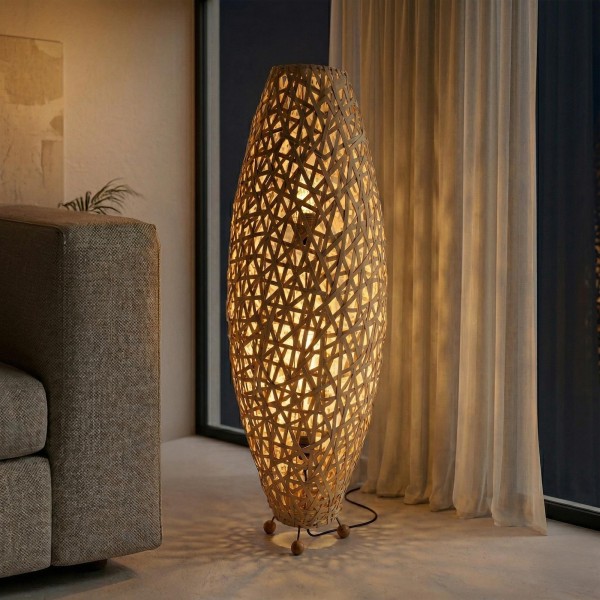 Lampe sur pied en osier - Pataya