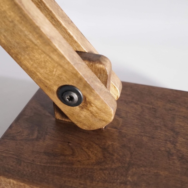 Lampe à poser style industriel en bois naturel - Norwood