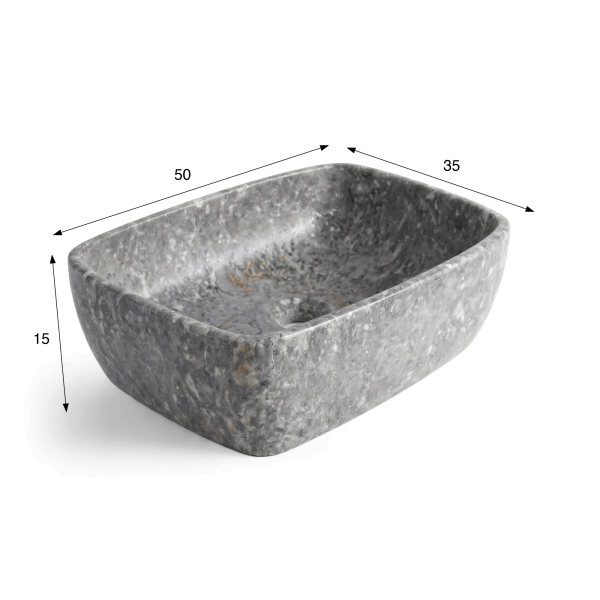Vasque de salle de bain rectangulaire - Sakura