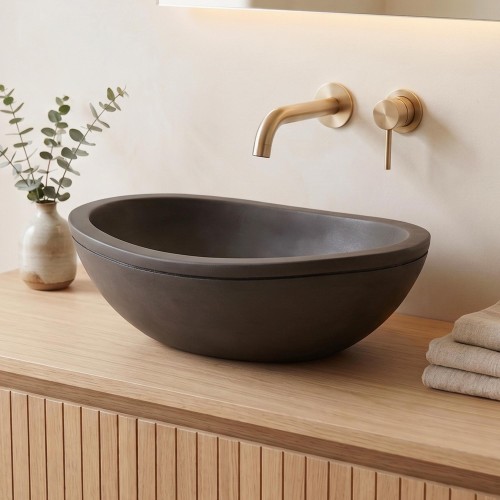 Vasque en béton - Anthracite profond - Mineralis