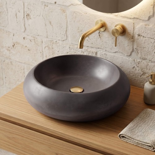 Vasque en béton ronde - Anthracite profond - Concrete Essence