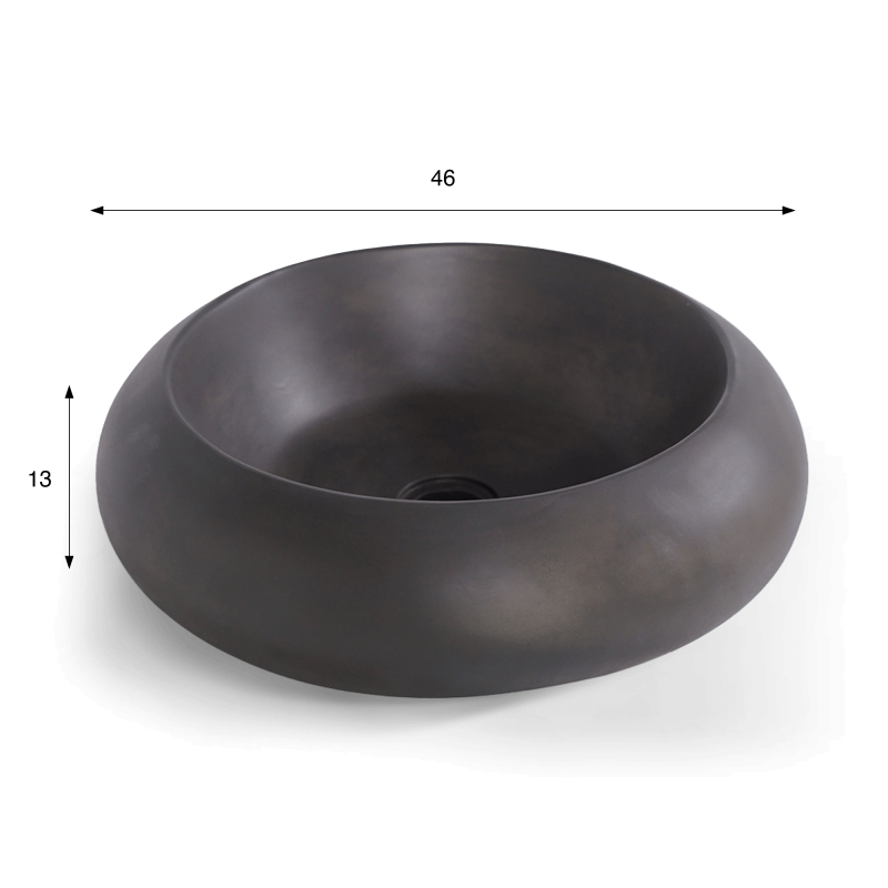 Vasque en béton ronde - Anthracite profond - Concrete Essence