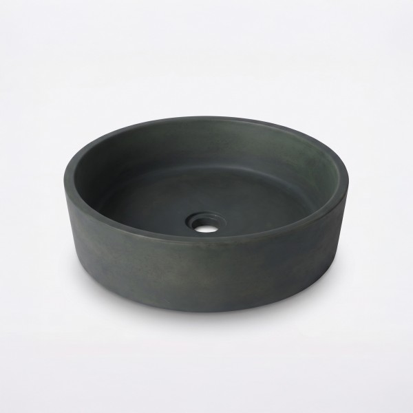 Vasque en béton ronde - Vert cuivre - Mineral