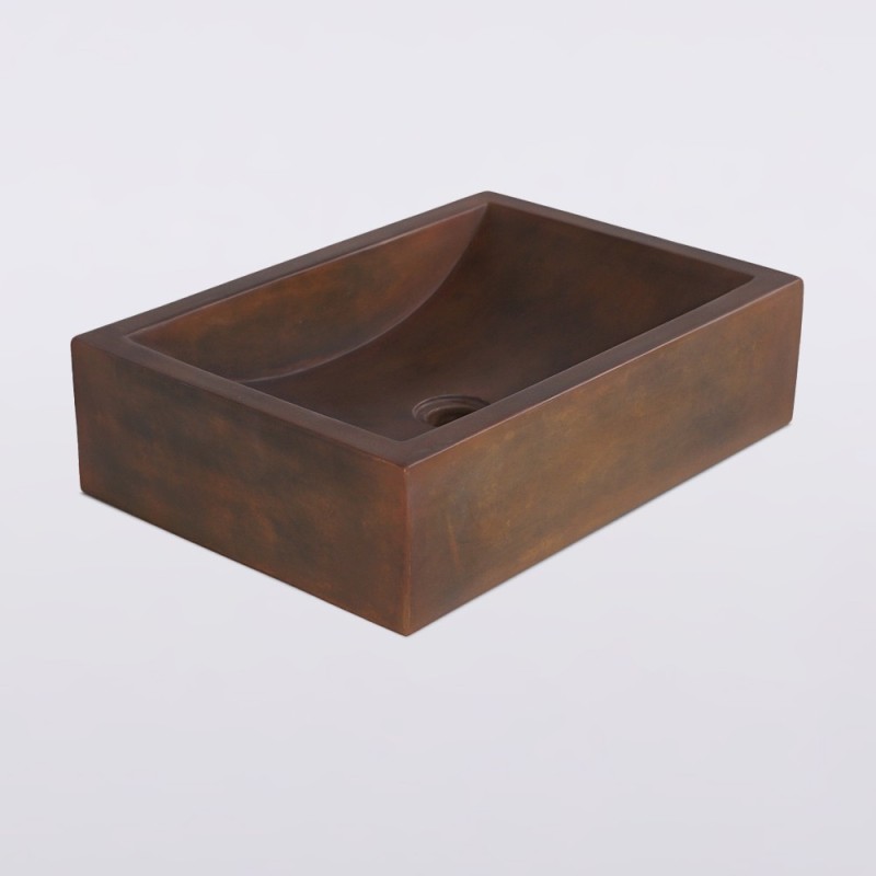 Vasque en béton rectangulaire - Brun vintage - Pure Cast