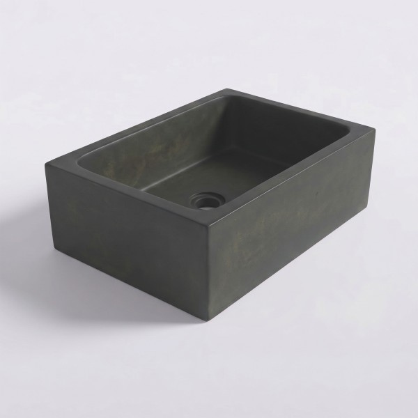 Vasque en béton rectangulaire - Vert cuivre - Slate Wave