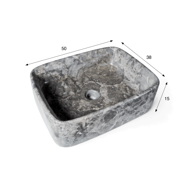 Vasque de salle de bain rectangulaire - Amaryllis