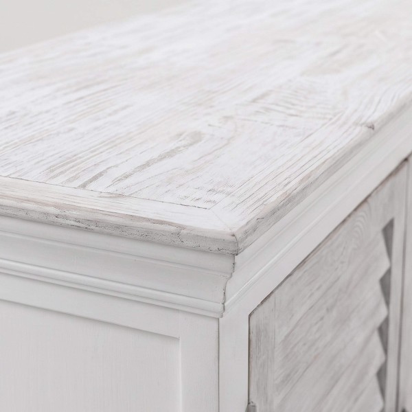 Bahut de salle à manger en bois naturel blanc  210 cm - Sea side