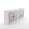 Bahut de salle à manger en bois naturel blanc  210 cm - Sea side