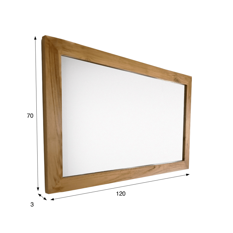 Miroir Rectangulaire 120 cm cadre en teck massif
