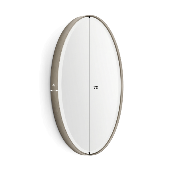 Miroir rond 70 cm avec cadre en metal
