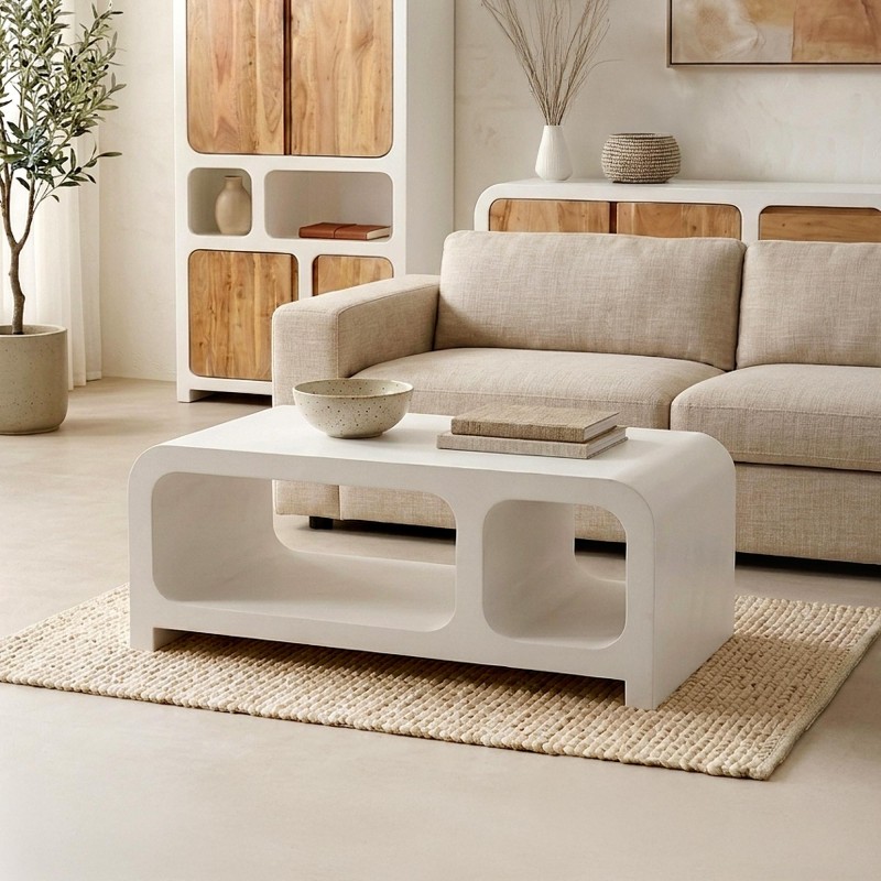 Table basse design effet béton 100 cm - Mineralis
