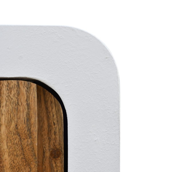Armoire effet béton et bois massif d'acacia 50 cm - Mineralis