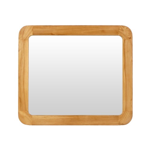 Miroir de salle de bain rectangulaire 80 cm x 70 cm avec bords arrondis