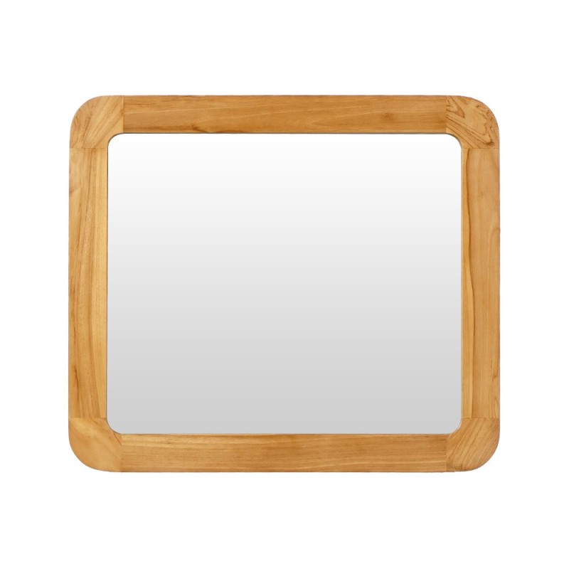Miroir de salle de bain rectangulaire 80 cm x 70 cm avec bords arrondis