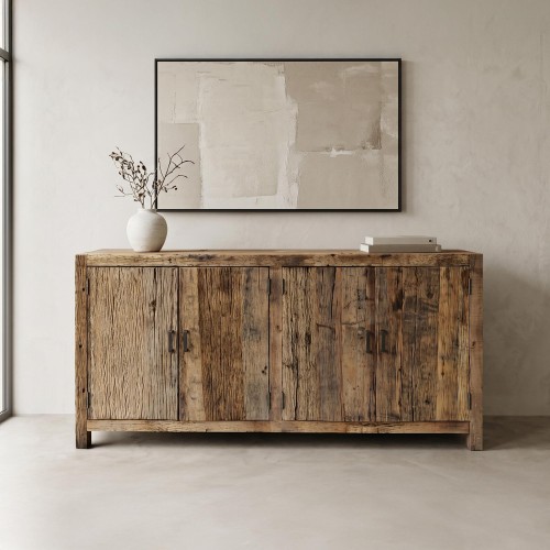 Buffet en bois massif brut et ancien - Antique