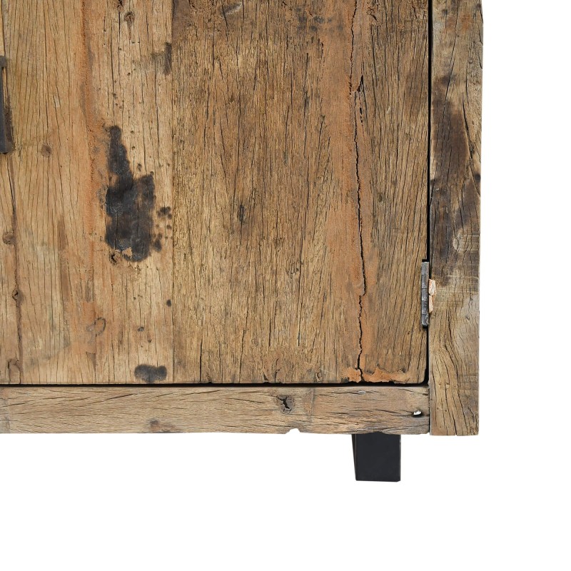 Bahut en bois massif brut et ancien 200 cm - Antique