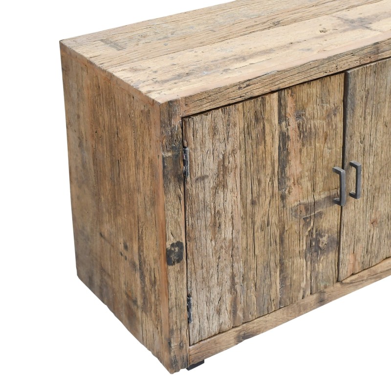 Bahut en bois massif brut et ancien 200 cm - Antique