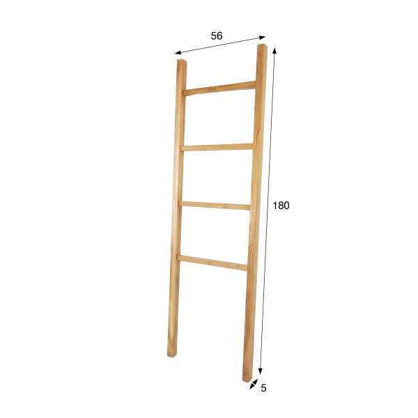 Échelle porte serviette en bois de teck 180 cm