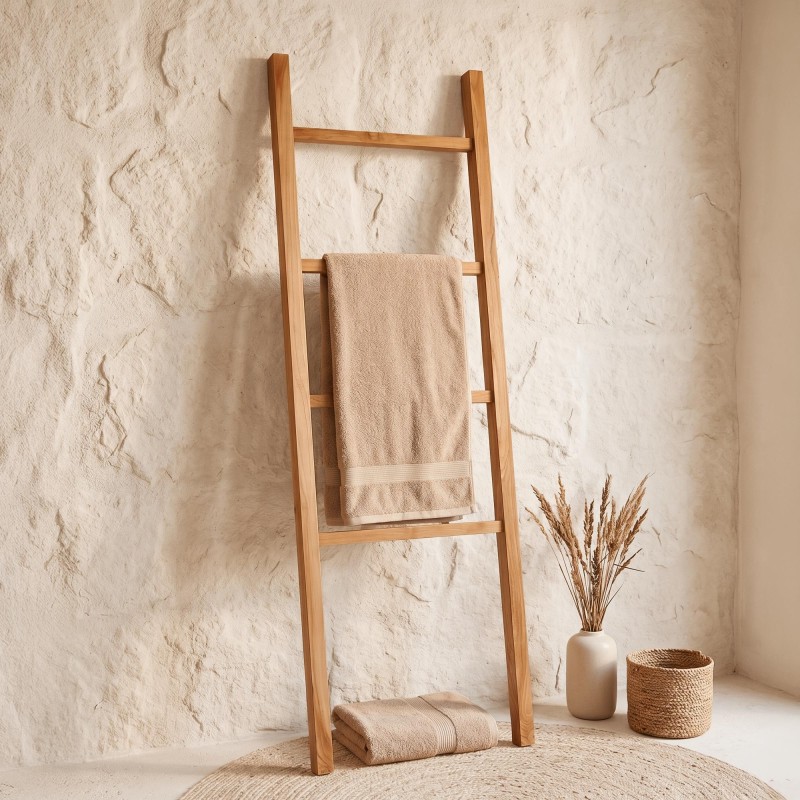 Échelle porte serviette en bois de teck 180 cm