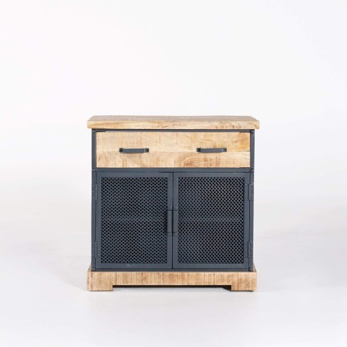 Meuble sous vasque bois et métal 80 cm - Cambridge