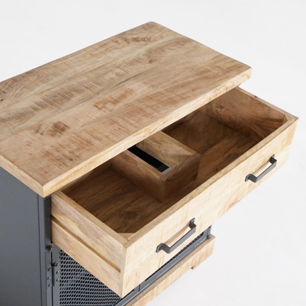 Meuble sous vasque bois et métal 80 cm - Cambridge