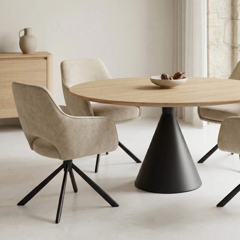Fauteuil pivotant confortable pour salle à manger - Cowley