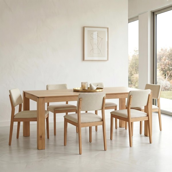 Table à manger en chêne massif 200 cm - Yseult