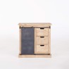 Meuble sous vasque en bois massif et métal 80 cm - Detroit